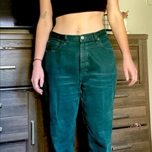 Forest green/Teal mom jean